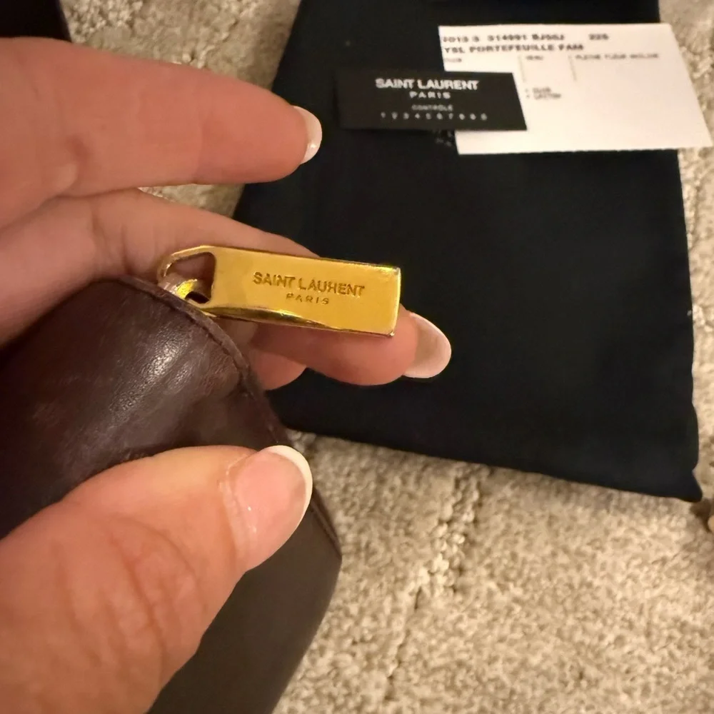 Saint Laurent Dark‎ Brown Leather wallet - Picture 13 of 16